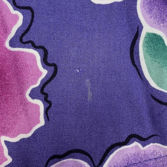 Vintage Young Edwardian Purple Floral Circle Maxi Skirt - Picture 12 of 13